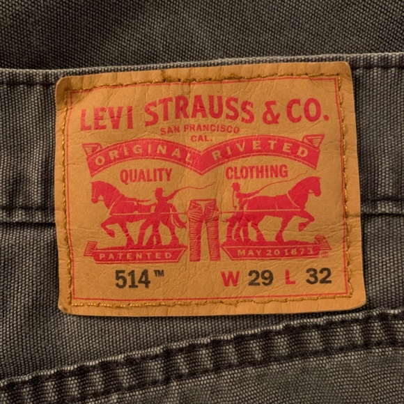 Mens Levi's 514 White Tab Straight Fit Jeans Grey Size 29/ 32 - Picture 11 of 14